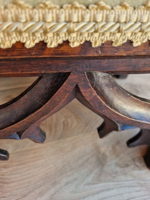 fig 1. A GOOD 19THC PUGINESQUE GOTHIC OAK STOOL c1850