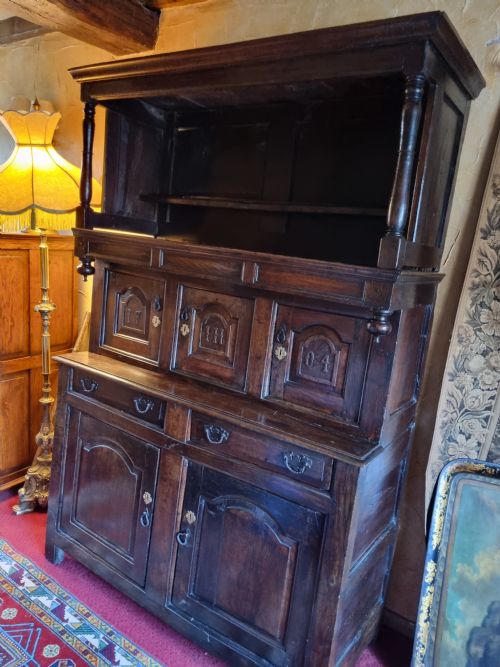 fig 1. A EARLY 18THC WELSH DATED TRIDARN(3 PART CUPBOARD/DRESSER)