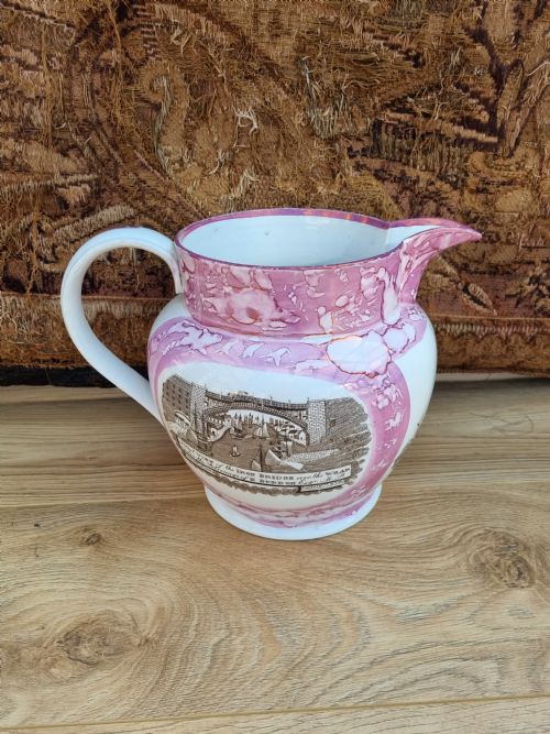 Superb Condition Large19thc Sunderland Lustre Jug