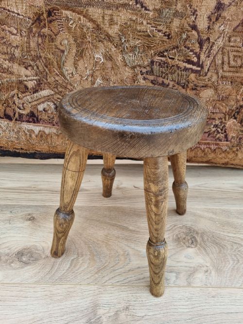 A 19thc Elm Milking Stool