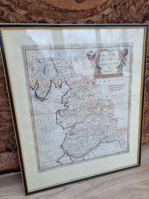 A Genuine L17thc/e18thc Map of the County Palatine of Lancaster
by Robert Morden