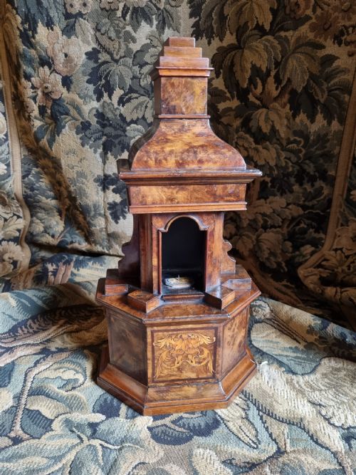 Late 17thc/e18thc Inlaid Italian Walnut Relic Holder/tabernacle