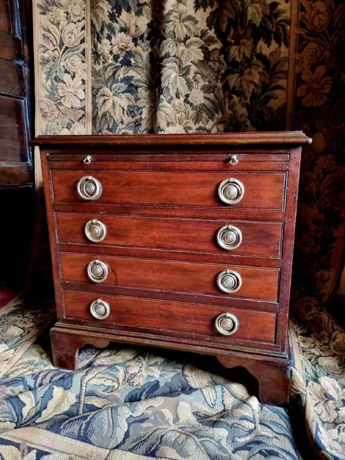 Small Antique Mahogany Chest with a Slide