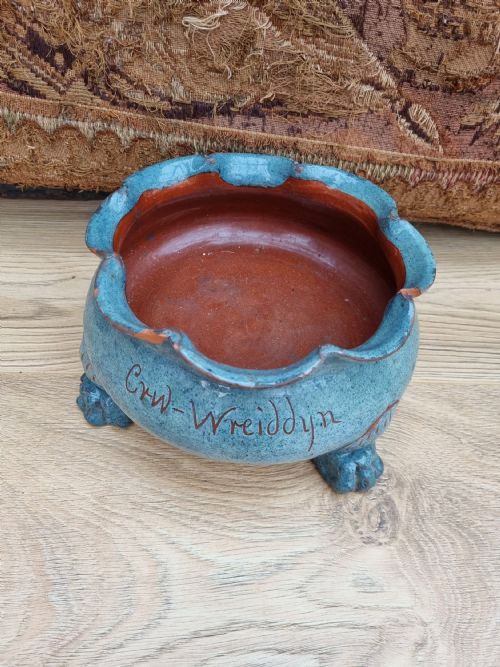 Ewenny Clay Pit Pottery Large Bowl on Claw Feet