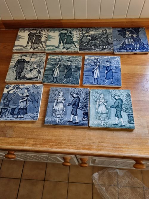 A Job Lot of Wedgwood Calendar Tiles Etc C1900