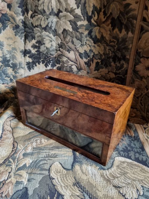 Good 19thc Walnut Country House Letter Box