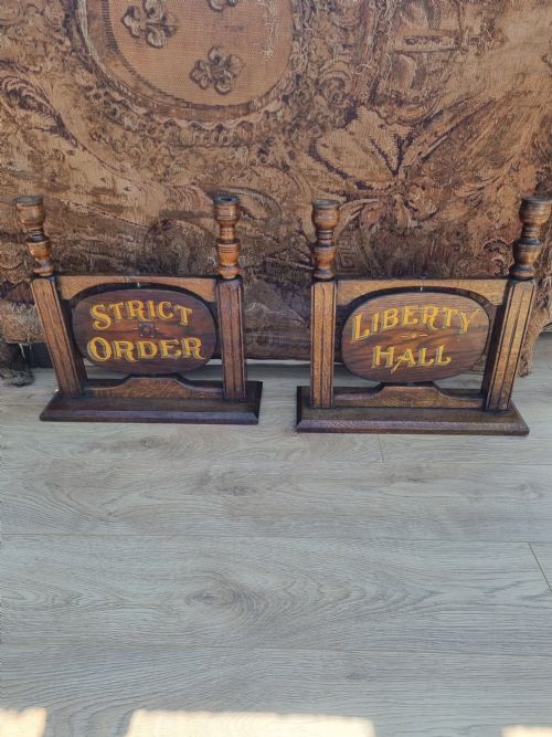 A ANTIQUE MASONIC HALL SIGN DOUBLE SIDED - ADDITIONAL PHOTO 1