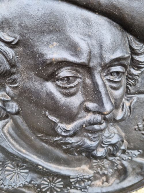 fig 1. A MASSIVE 19THC CAST IRON PLAQUE OF RUBENS 57CMS