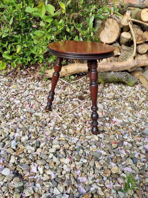 A 19thc Fruitwood Superbly Turned Stool