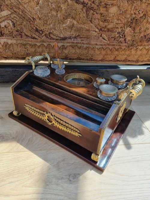A Grand Regency Omulu Mounted Coromandel Inkstand
