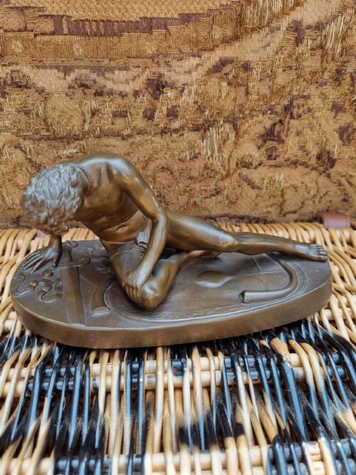A Barbedeinne Signed 19th C Bronze of "The Dying Gaul"