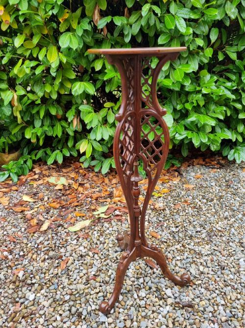 Unusual Chippendale Style Tall Plant Stand in Mahogany