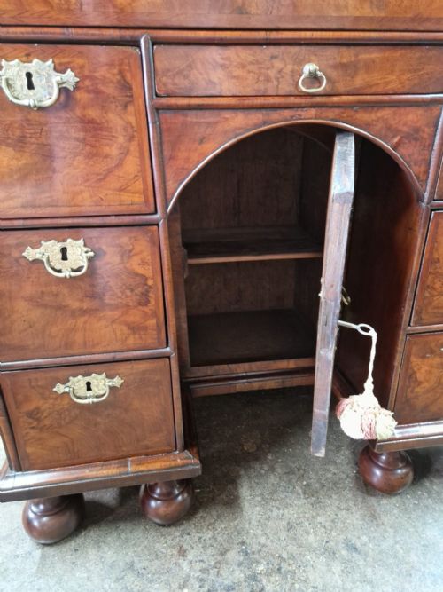 fig 3. SUPERB WILLIAM AND MARY WALNUT KNEEHOLE DESK (WITH SAFE)