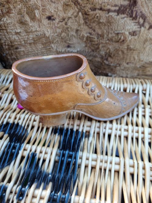 Rare E19thc Stoneware Model Boot
