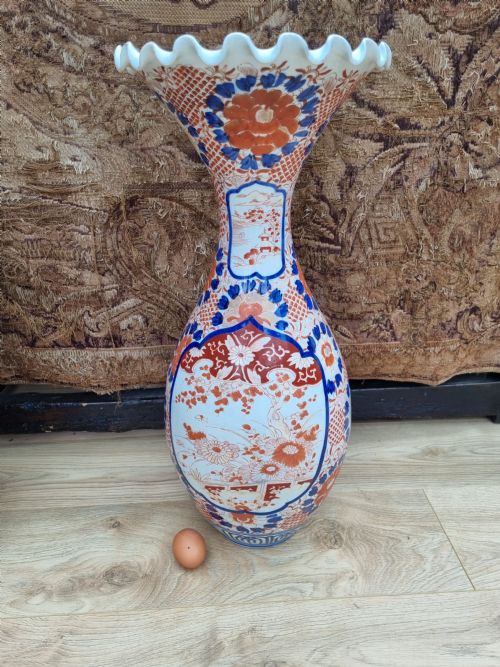 Large 19thc Imari Floor Vase
