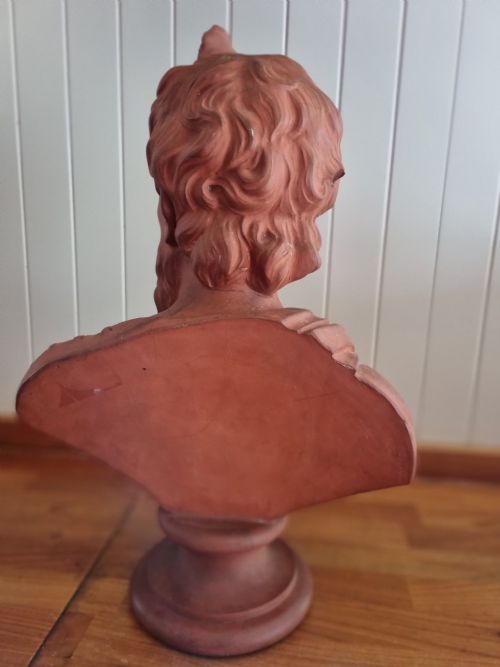fig 1. LARGE 19THC TERRACOTTA BUST OF A BEARDED MAN