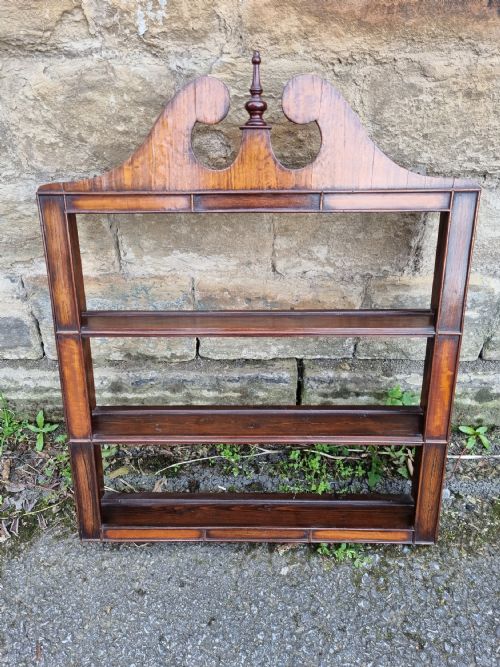 Superb Small Set of Original Georgian Mahogany Hanging Shelves