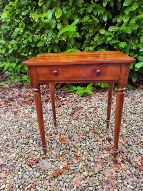 E 19thc Free Standing Goncalo Alves Single Drawer Table