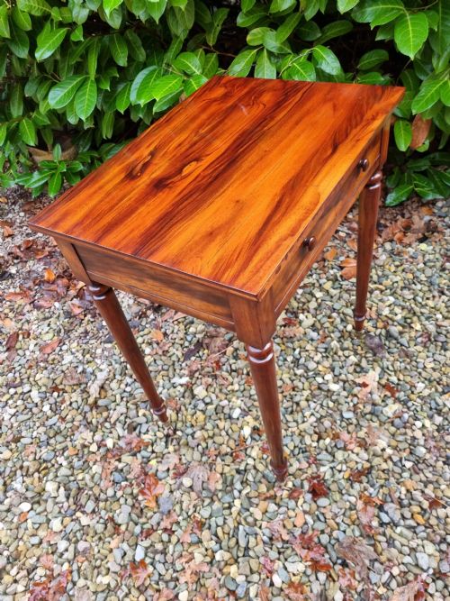 fig 1. E 19THC FREE STANDING GONCALO ALVES SINGLE DRAWER TABLE