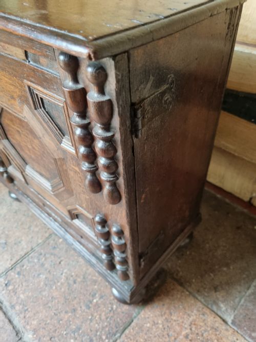 fig 2. 17THC OAK SPICE CUPOARD WITH INTERIOR DRAWERS C1660
