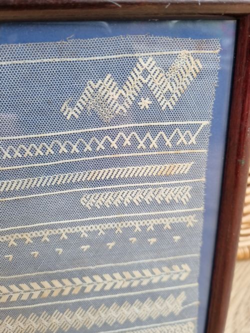 fig 1. GEORGIAN SILKWORK SAMPLER OF LACEWORK DESIGNS C1780