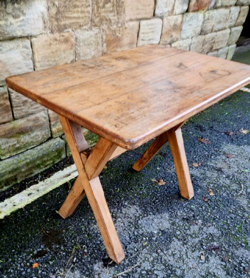 19thc Small Oak  Rustic Tavern Table