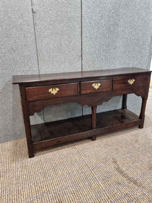 Good Small Late 18thc Oak Potboard Dresser Base