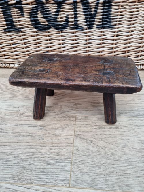 Good 19thc Milking Stool Great Colour and Patina