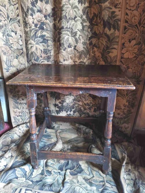 An Unusual Late 17thc Oak Low Table C1680 English