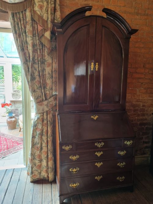 Georgian "Red Walnut" Bureau Bookcase C1740