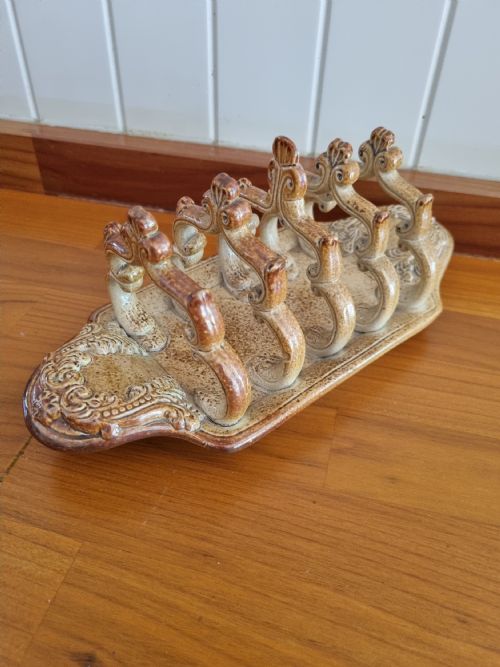 Derbyshire 19thcbridden Stoneware Toastrack