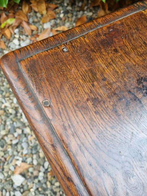 fig 2. MID 17THC GOTHIC CARVED TALL OAK JOINT STOOL