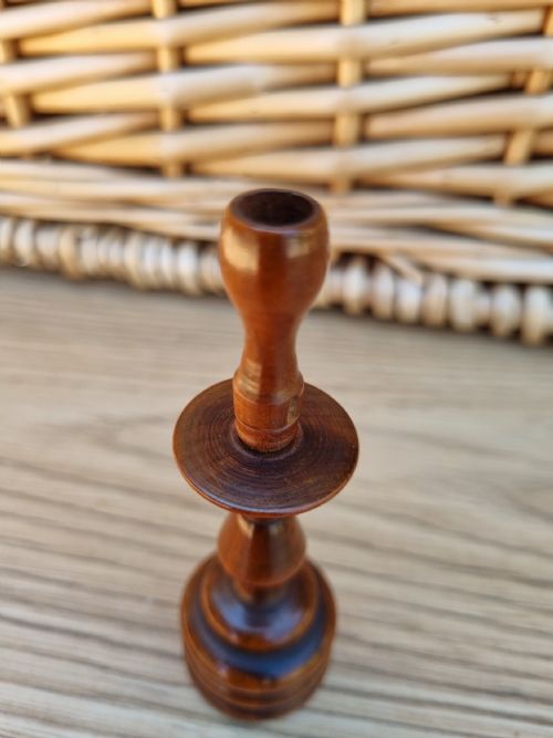 Antique Boxwood Taper Stick in the Form of a 17thc Candlestick
