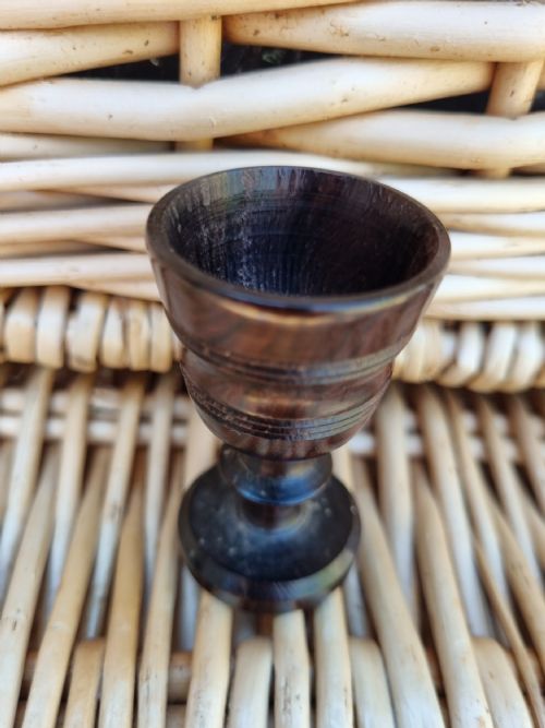Unusual L18th/e19thc Solid Ebony Small Goblet.