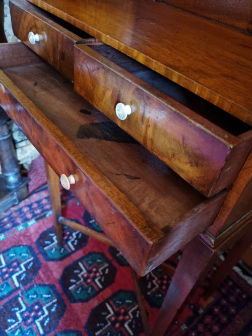 fig 1. GEORGIAN MAHOGANY CHEVERET (2 PIECE) LADIES DESK