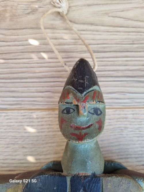 fig 1. RARE COMPLETE 19THC WOODEN DANCING PUPPET