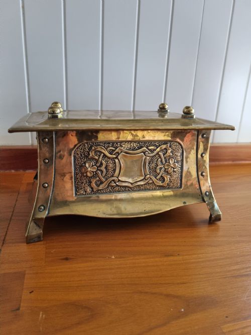 Arts and Crafts Brass Box C1900
