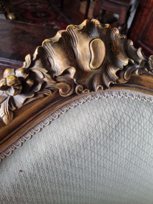 GOOD 19THC FRENCH GILTWOOD DUCHESSE BRISEE 3 PIECE - ADDITIONAL PHOTO 2