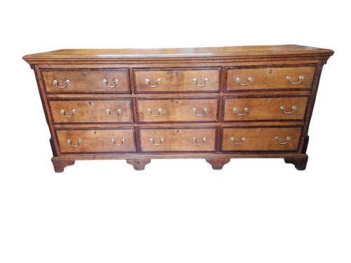 18thc Country House Oak and Mahogany Dresser Base