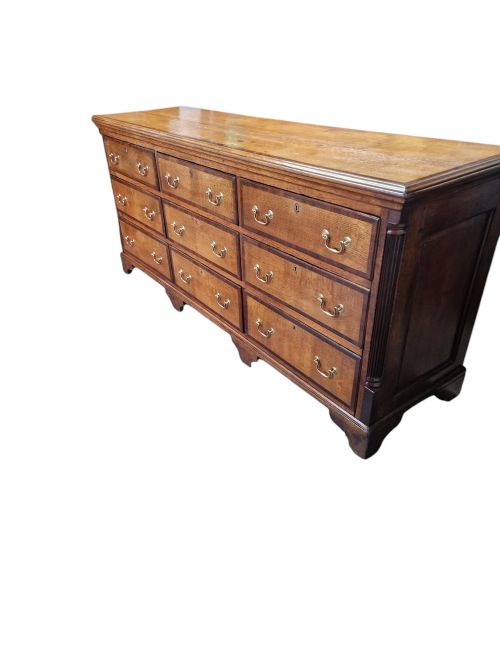 fig 1. 18THC COUNTRY HOUSE OAK AND MAHOGANY DRESSER BASE