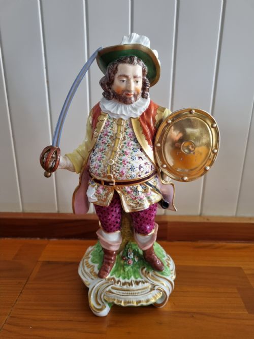 19thc Derby Figure of James Quinn in the Role of Falstaff