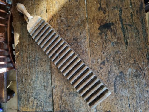 Large Welsh Dated and Carved Treen Laundry Paddle