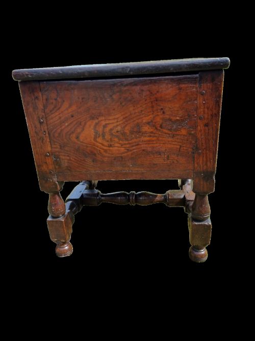 RARE MID17THC OAK CLOSE STOOL - ADDITIONAL PHOTO 1