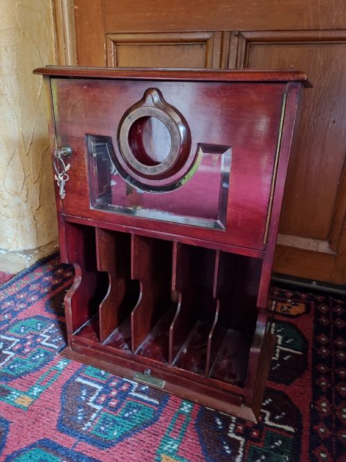 Mahogany and Brass Country House Post Box