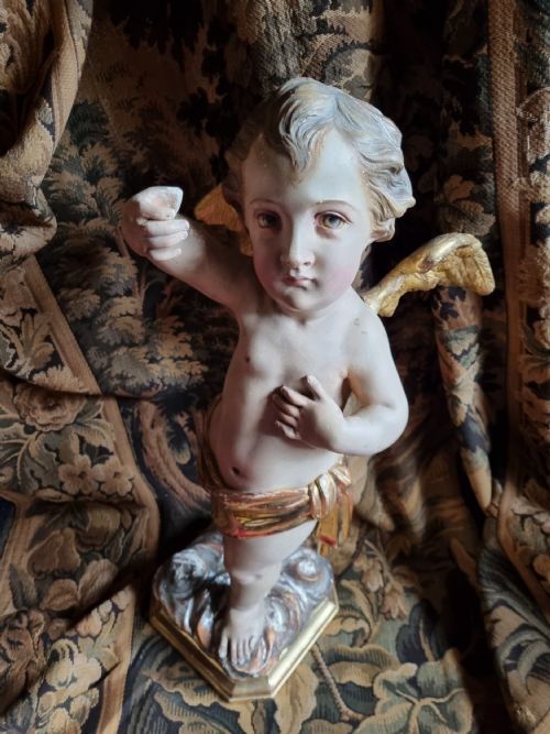 Baroque  L18thc/19thc Decorated Carved  Cherub