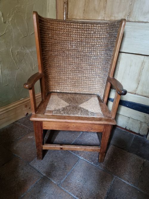 fig 1. ORIGINAL WOVEN ORKNEY ARMCHAIR.