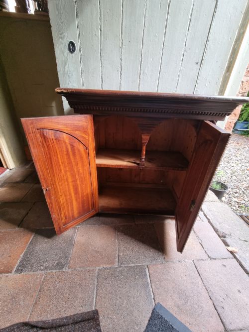 RARE ORIGINAL PAINT 19THC PINE CUPBOARD - ADDITIONAL PHOTO 1