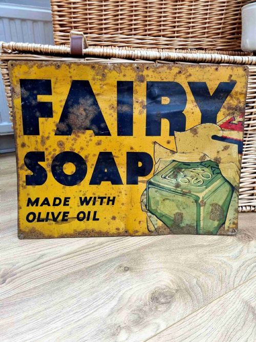 Old Enamel Advertising " Fairy Soap"