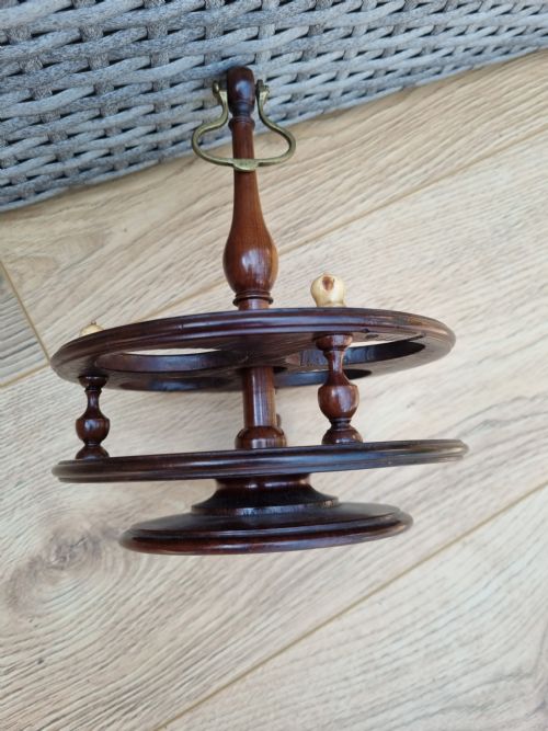 GEORGIAN MAHOGANY TREEN 4 BOTTLE HOLDER - ADDITIONAL PHOTO 1
