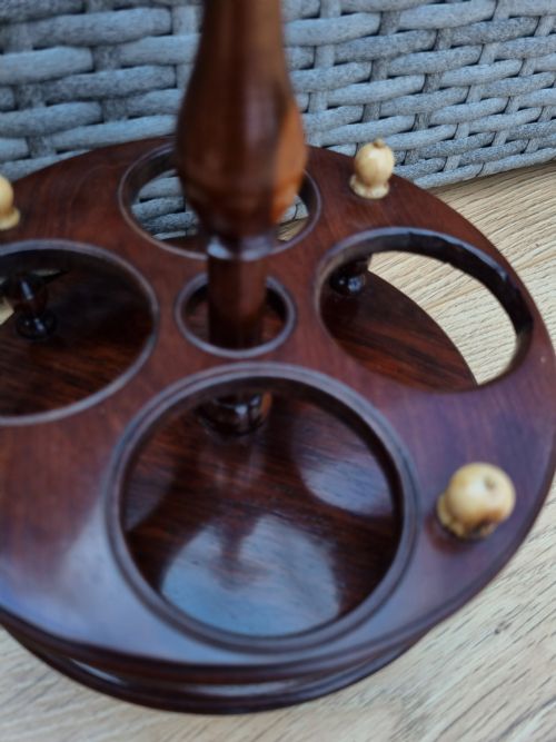 GEORGIAN MAHOGANY TREEN 4 BOTTLE HOLDER - ADDITIONAL PHOTO 3